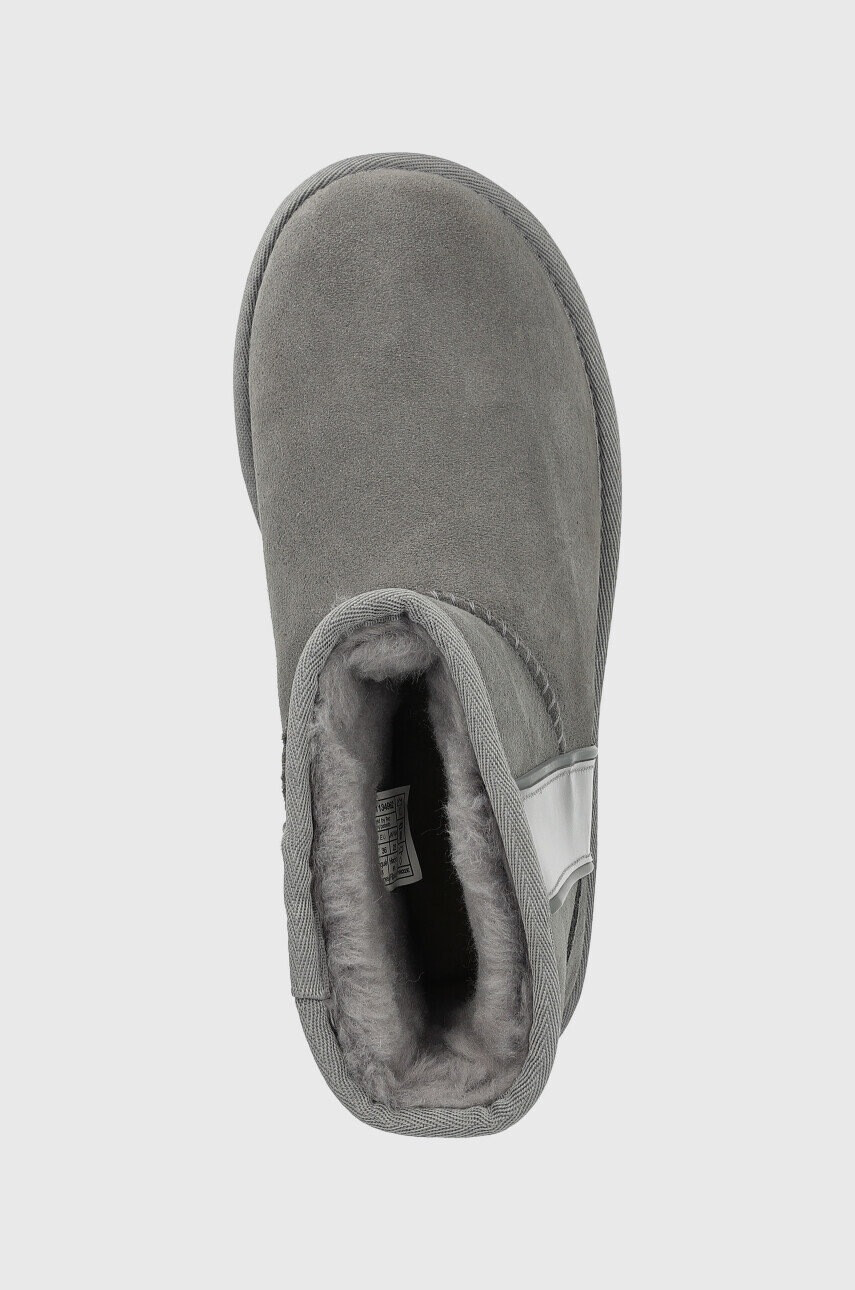 Ugg Велурени апрески W Classic Mini Slide Logo II в сиво - Pepit.bg