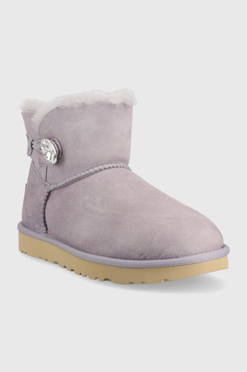 Ugg Велурени апрески W Mini Bailey Button Bling в лилаво - Pepit.bg
