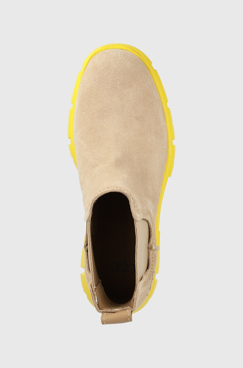 Ugg Велурени боти челси Ashton Chelsea в бежово с платформа - Pepit.bg