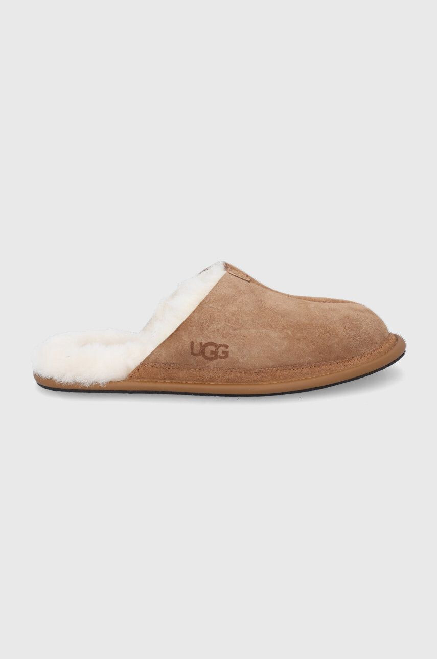 Ugg Велурени чехли в кафяво - Pepit.bg