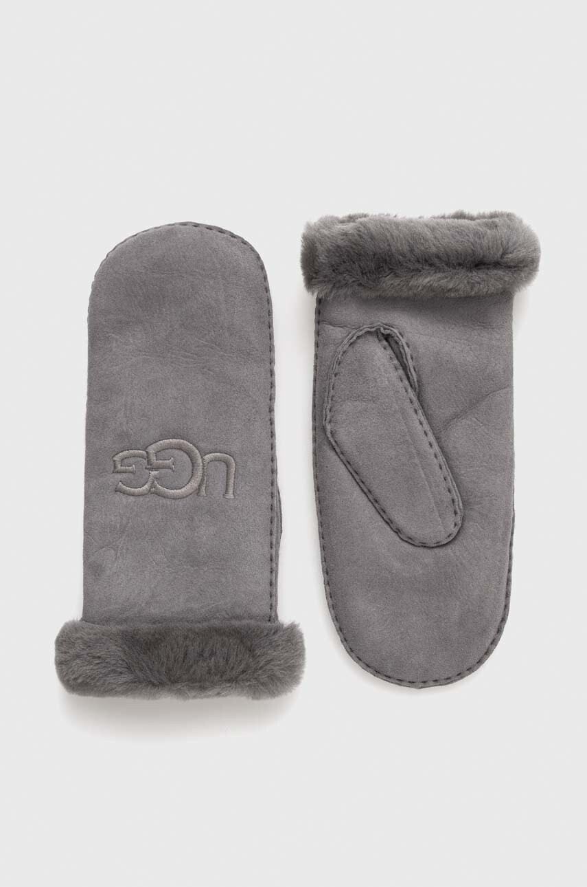 Ugg Велурени ръкавици в сиво - Pepit.bg