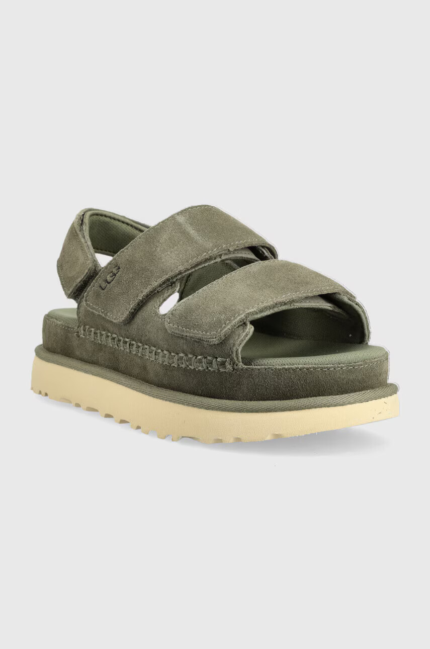Ugg Велурени сандали Goldenstar в зелено с платформа 1141493 - Pepit.bg