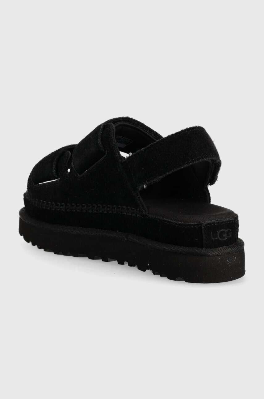 Ugg Велурени сандали Goldenstar в черно с платформа 1141493 - Pepit.bg