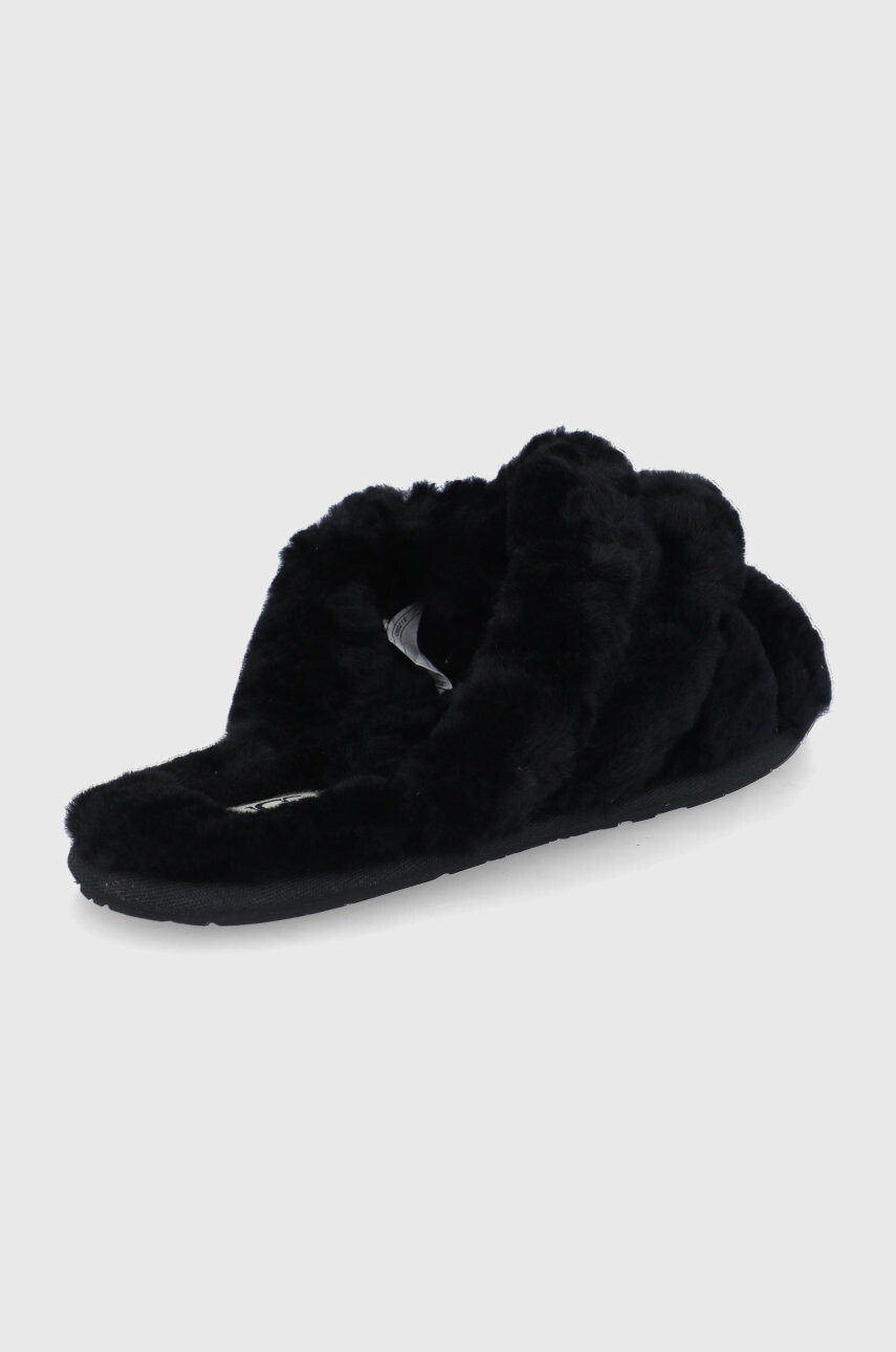 Ugg Вълнени пантофи в черно - Pepit.bg