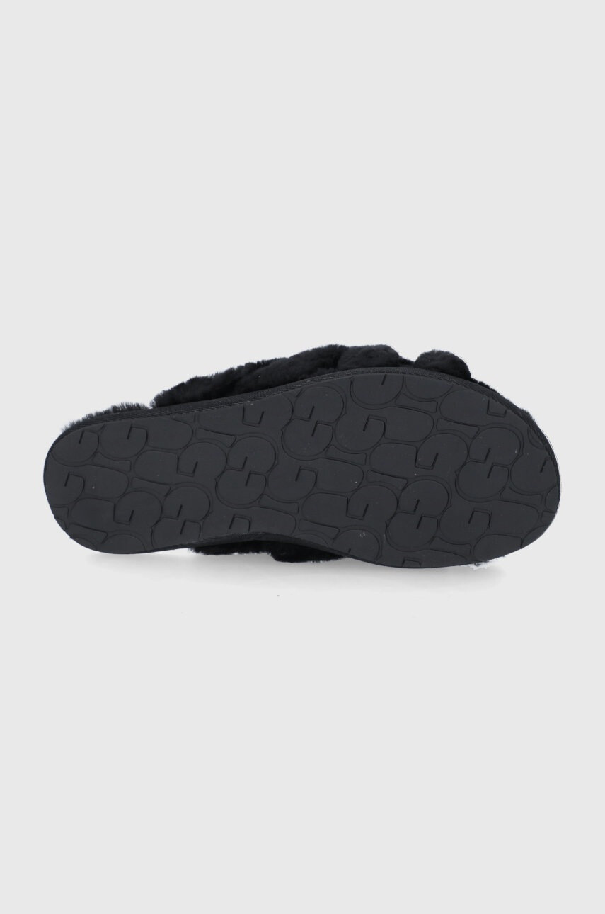 Ugg Вълнени пантофи в черно - Pepit.bg