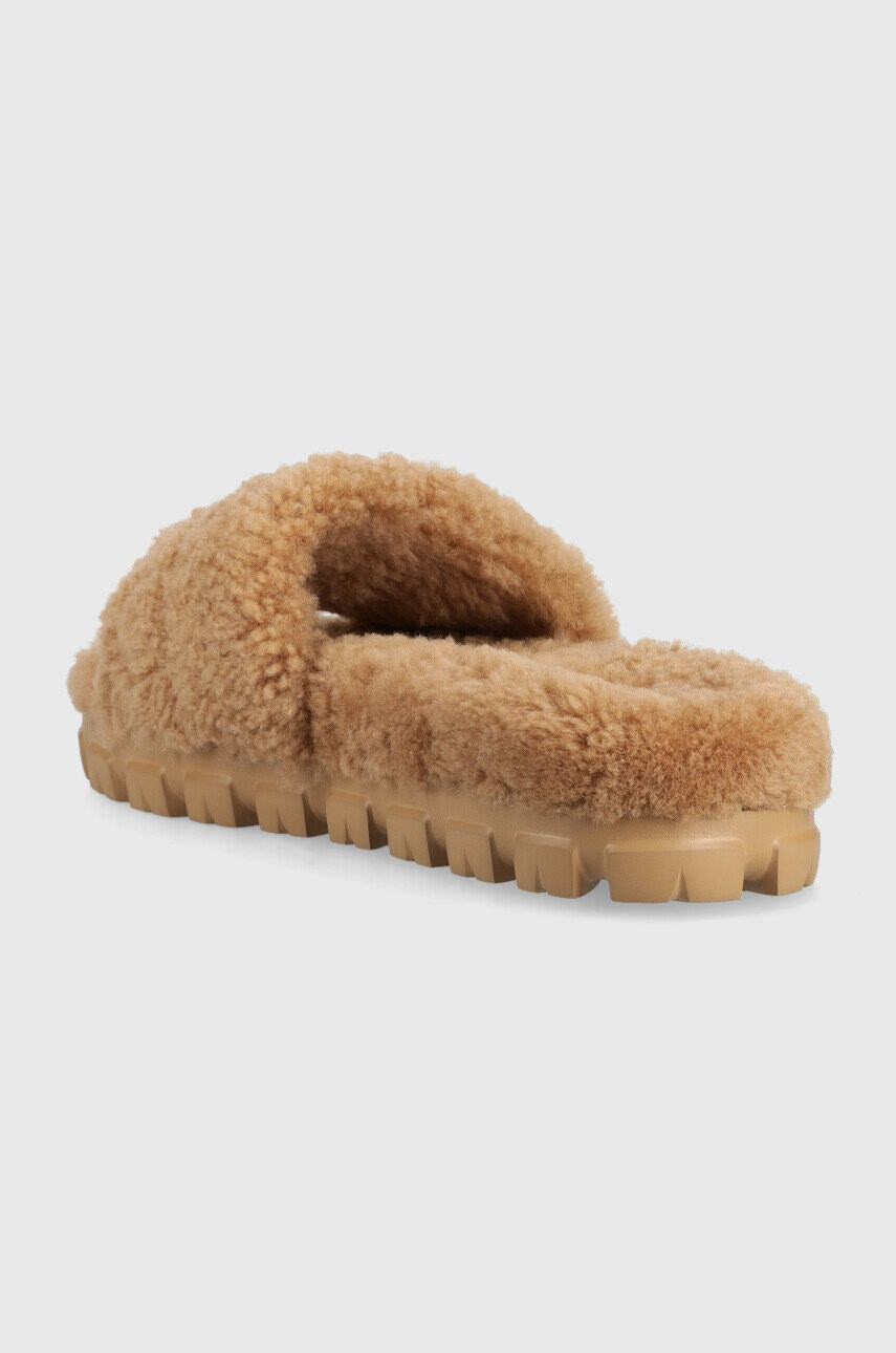 Ugg Вълнени пантофи W Cozetta Curly в кафяво - Pepit.bg