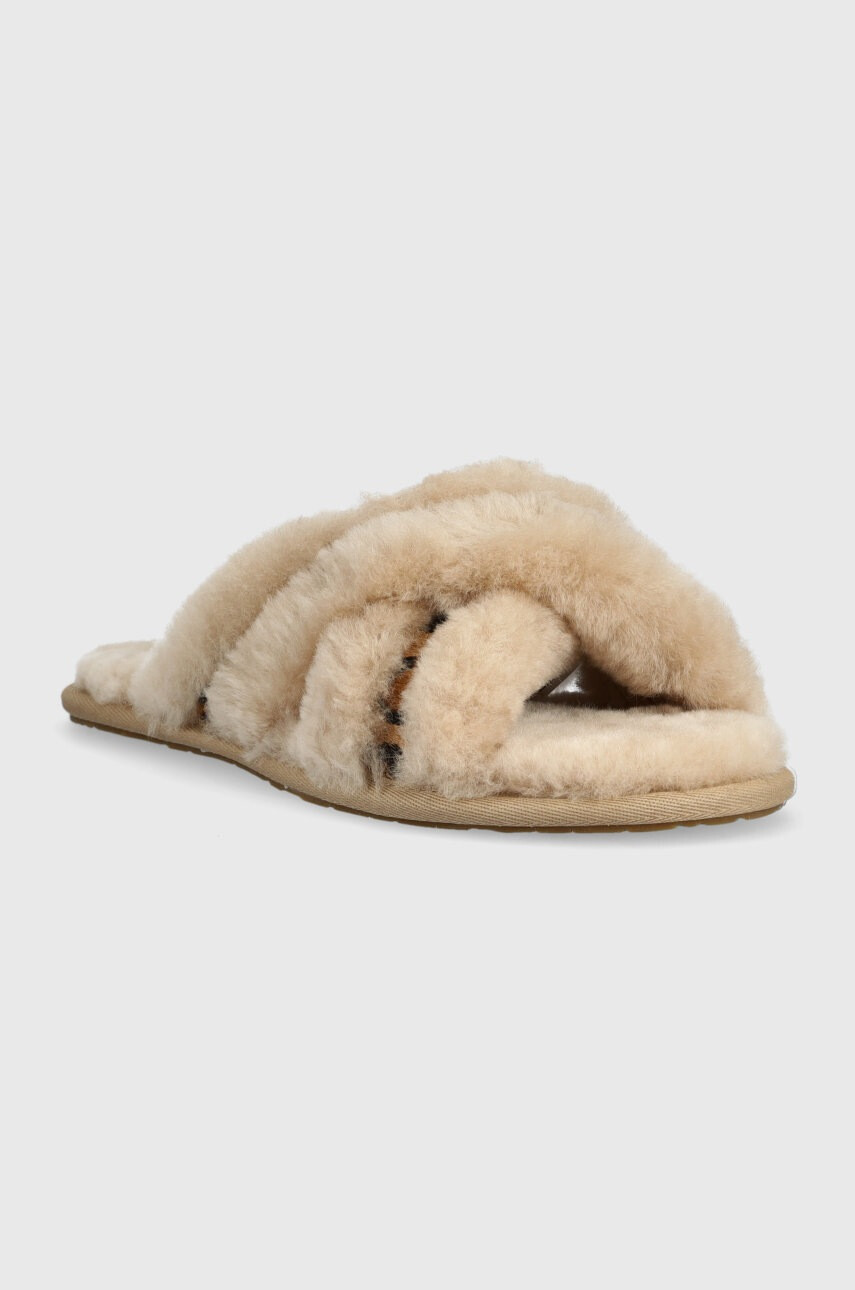 Ugg Вълнени пантофи W Scuffita Spotty в бежово - Pepit.bg