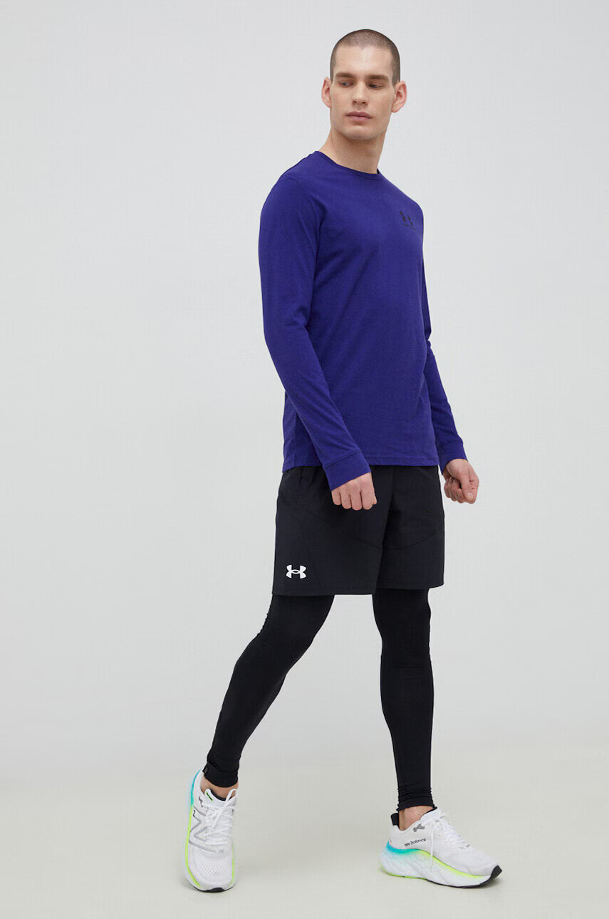 Under Armour Блуза с дълги ръкави в лилаво с принт - Pepit.bg