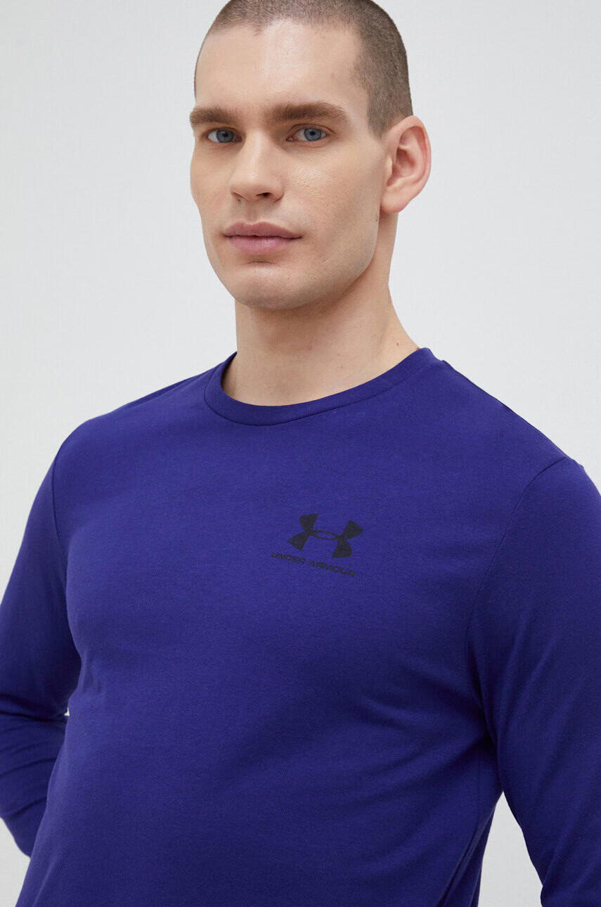Under Armour Блуза с дълги ръкави в лилаво с принт - Pepit.bg