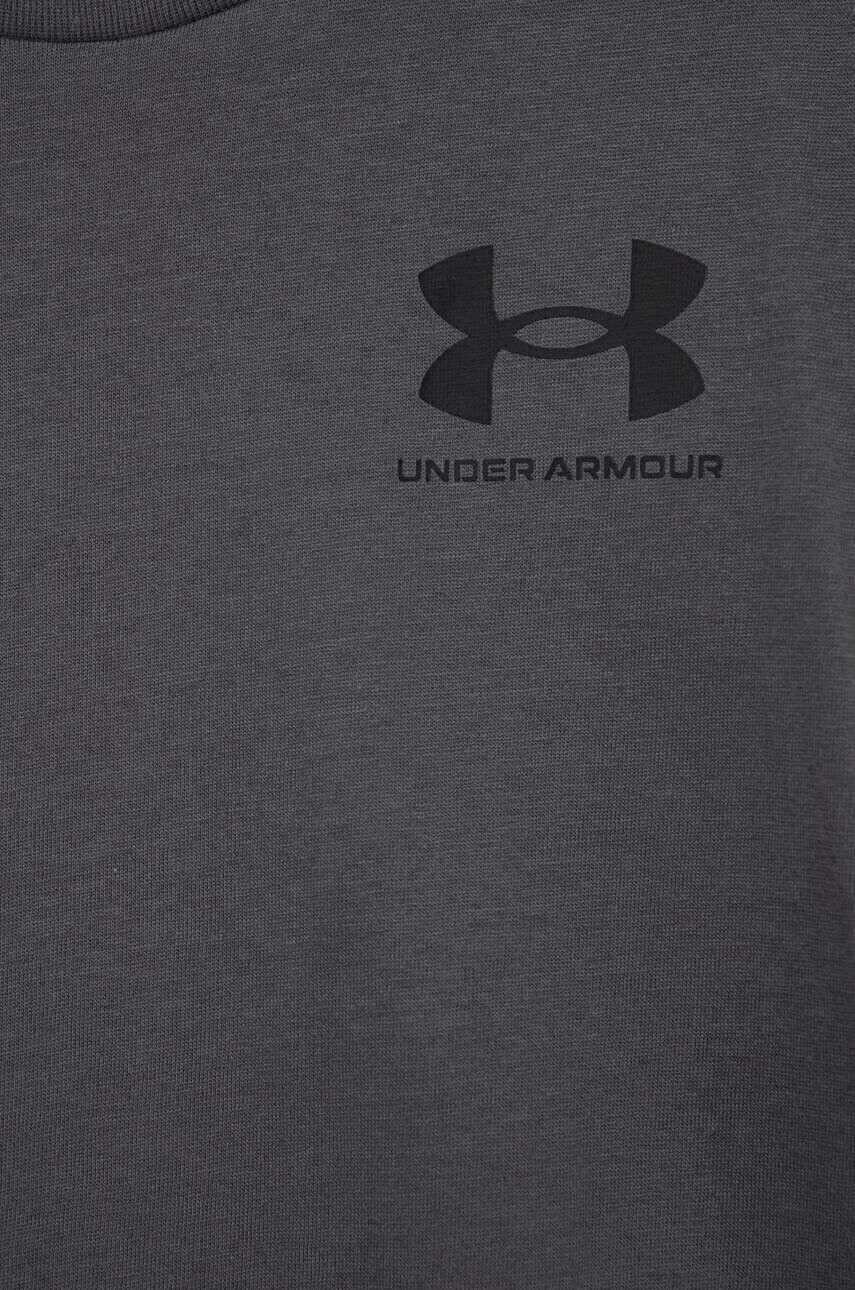 Under Armour Детска тениска в сиво с изчистен дизайн - Pepit.bg