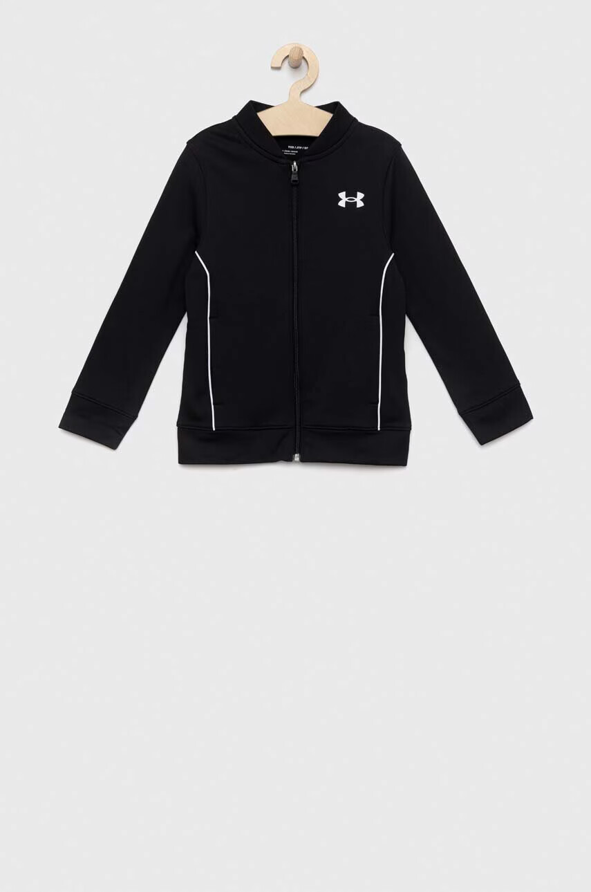 Under Armour Детски суичър в черно с изчистен дизайн - Pepit.bg