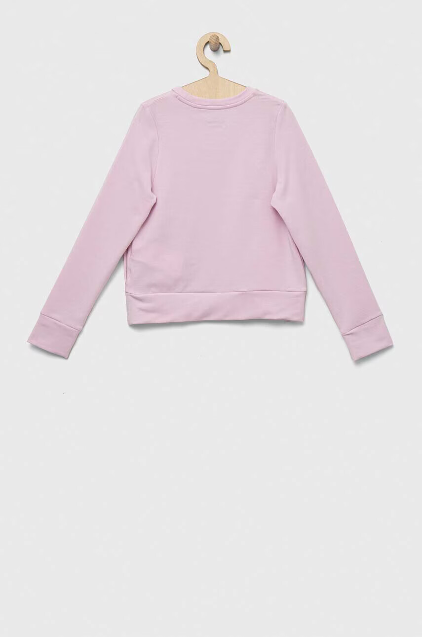 Under Armour Детски суичър в розово с принт - Pepit.bg