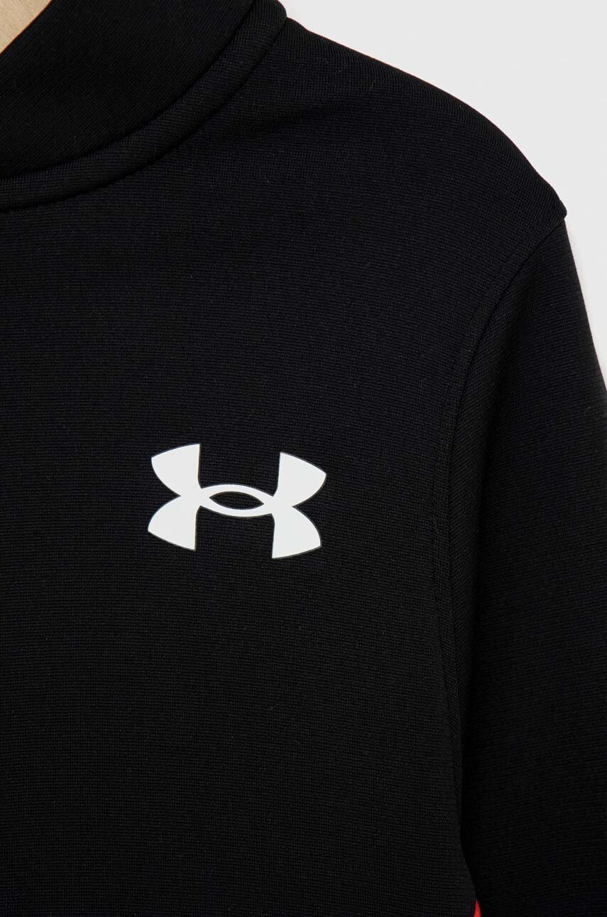 Under Armour Детски суичър в черно с изчистен дизайн - Pepit.bg