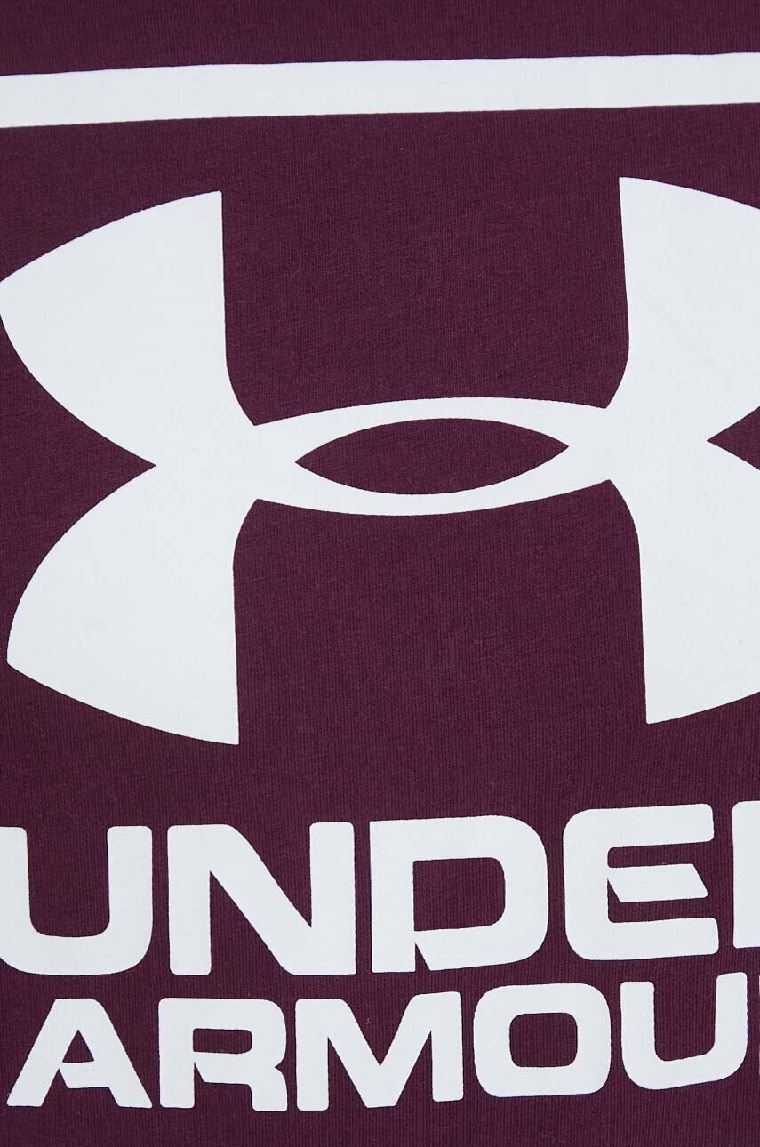 Under Armour Функционална тениска в лилаво с принт - Pepit.bg