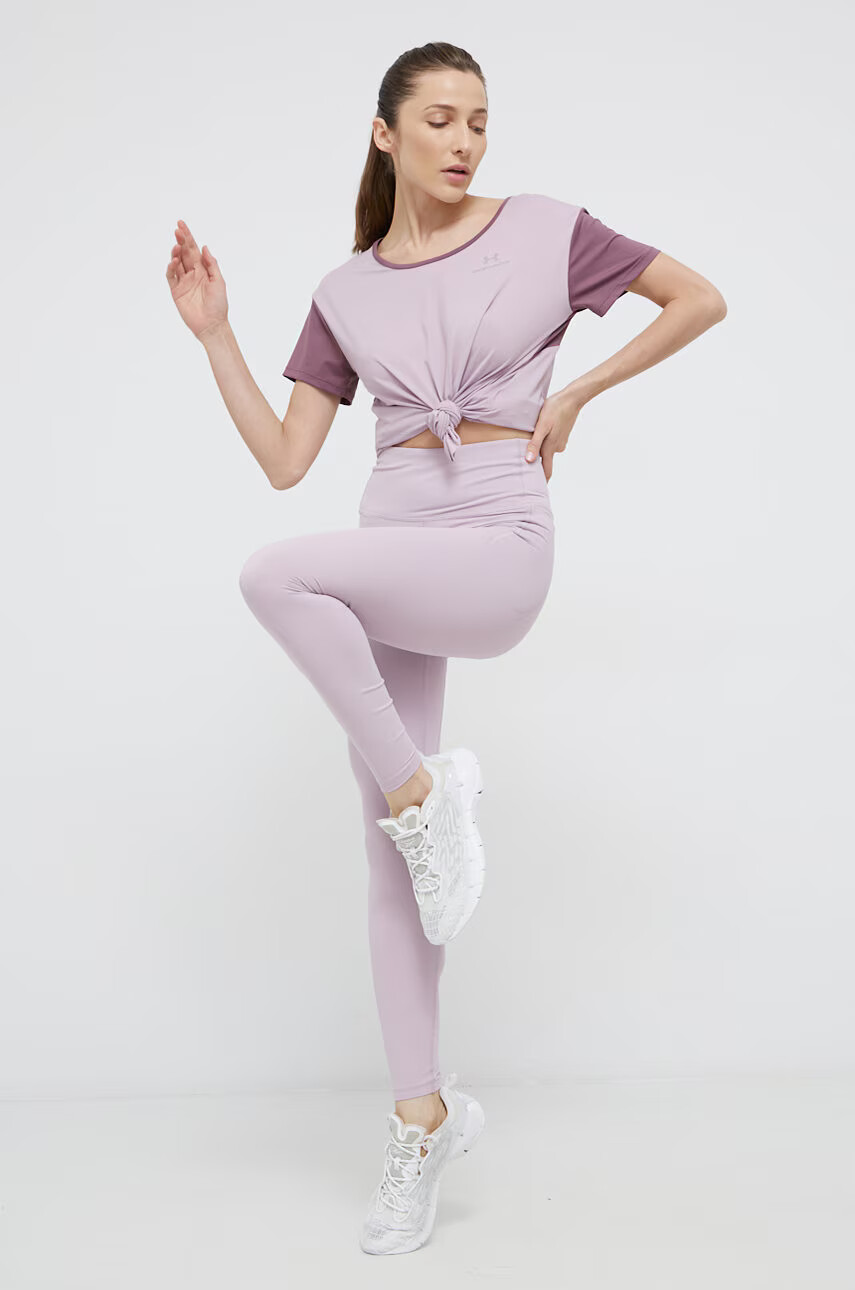 Under Armour Клин за трениране Meridian в лилаво с изчистен дизайн - Pepit.bg