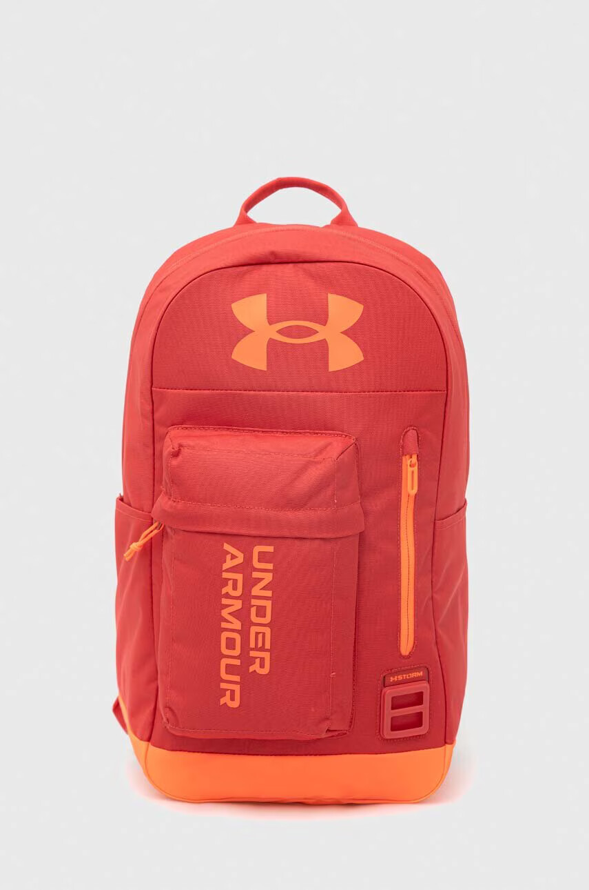 Under Armour Раница в червено голям размер с принт - Pepit.bg