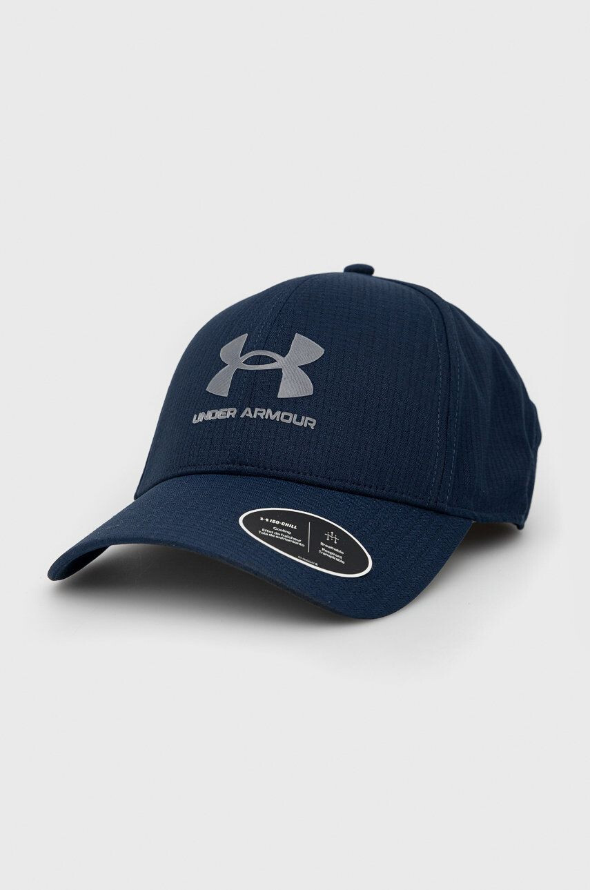 Under Armour Шапка 1361529 в тъмносиньо с принт - Pepit.bg