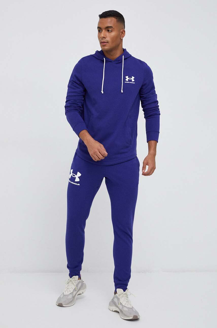 Under Armour Спортен панталон в тъмносиньо с изчистен дизайн - Pepit.bg