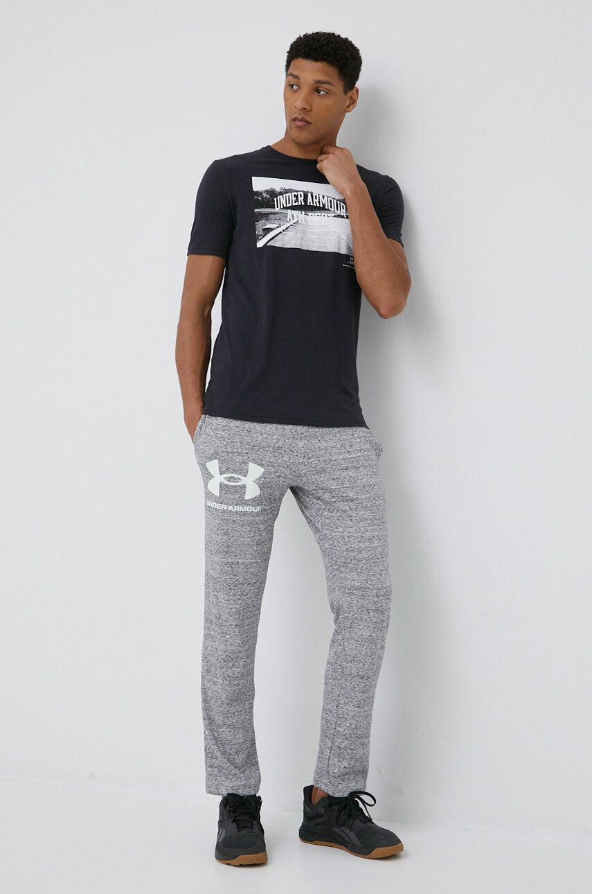 Under Armour Спортен панталон 1361644 мъжко в сиво с изчистен дизайн - Pepit.bg