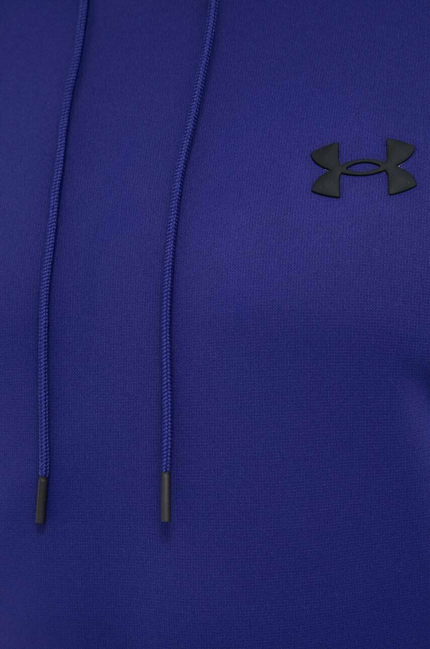 Under Armour Спортен суичър в тъмносиньо с качулка с изчистен дизайн - Pepit.bg