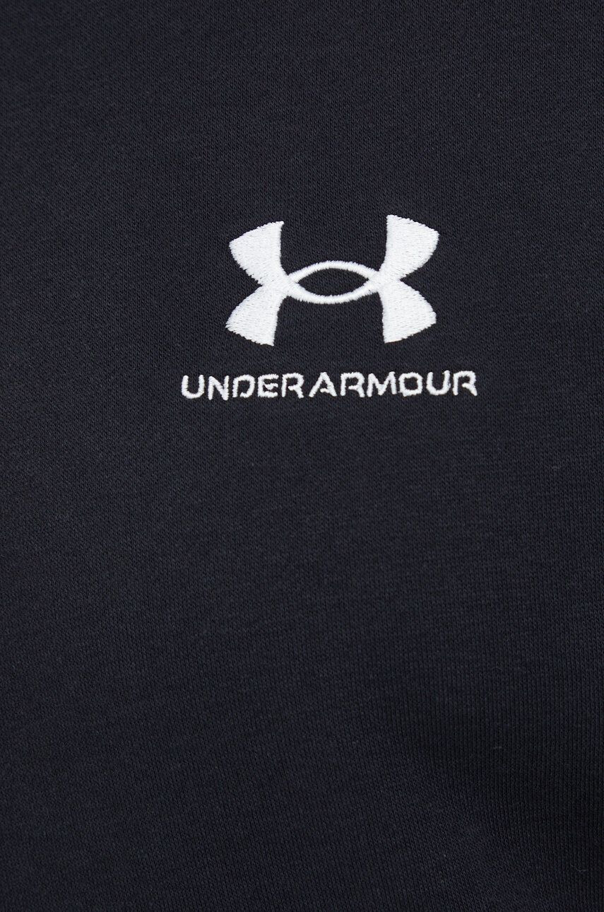 Under Armour Суичър в черно с качулка с апликация - Pepit.bg