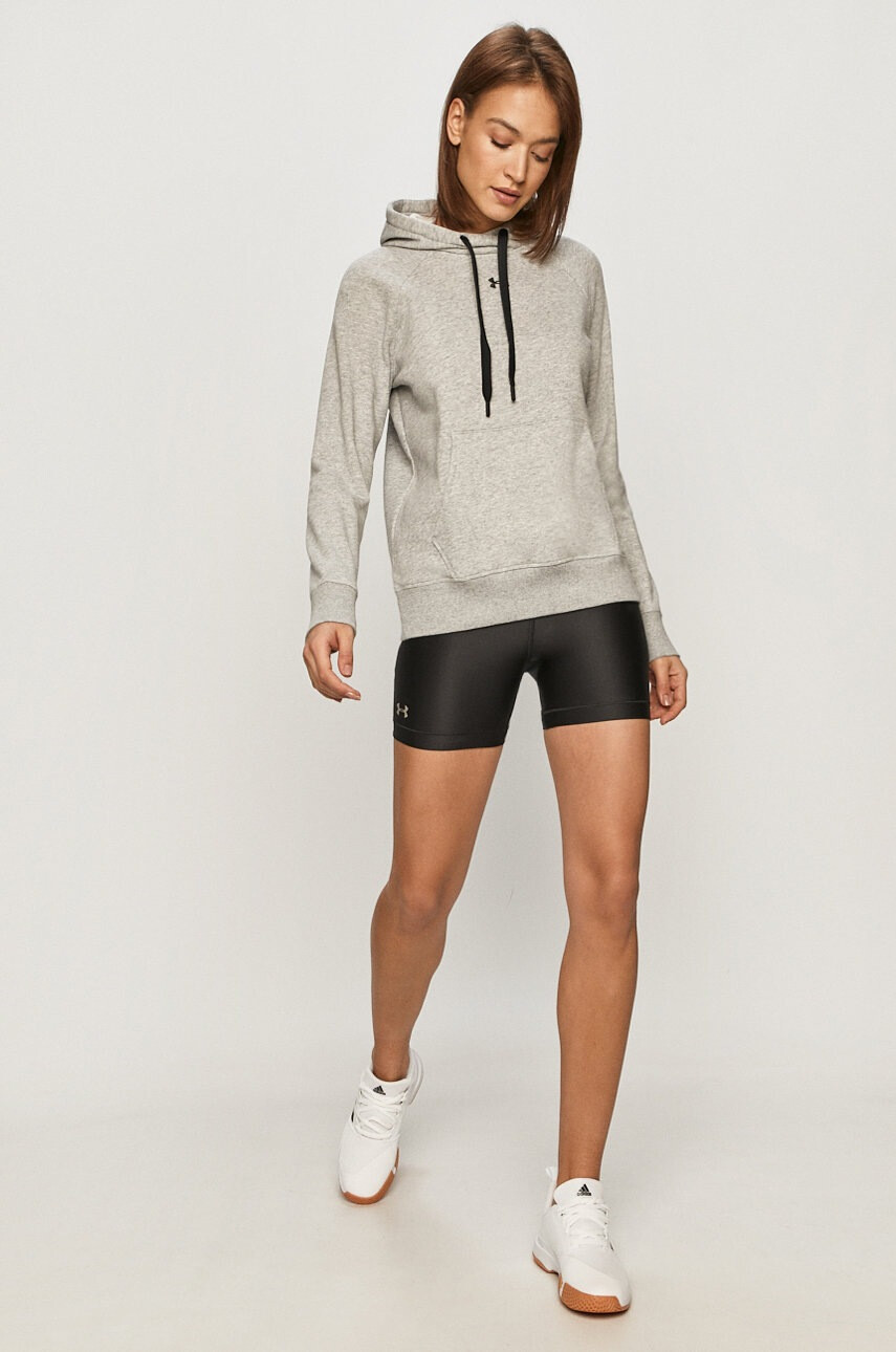 Under Armour Суичър 1356317 дамски в сиво с изчистен дизайн - Pepit.bg