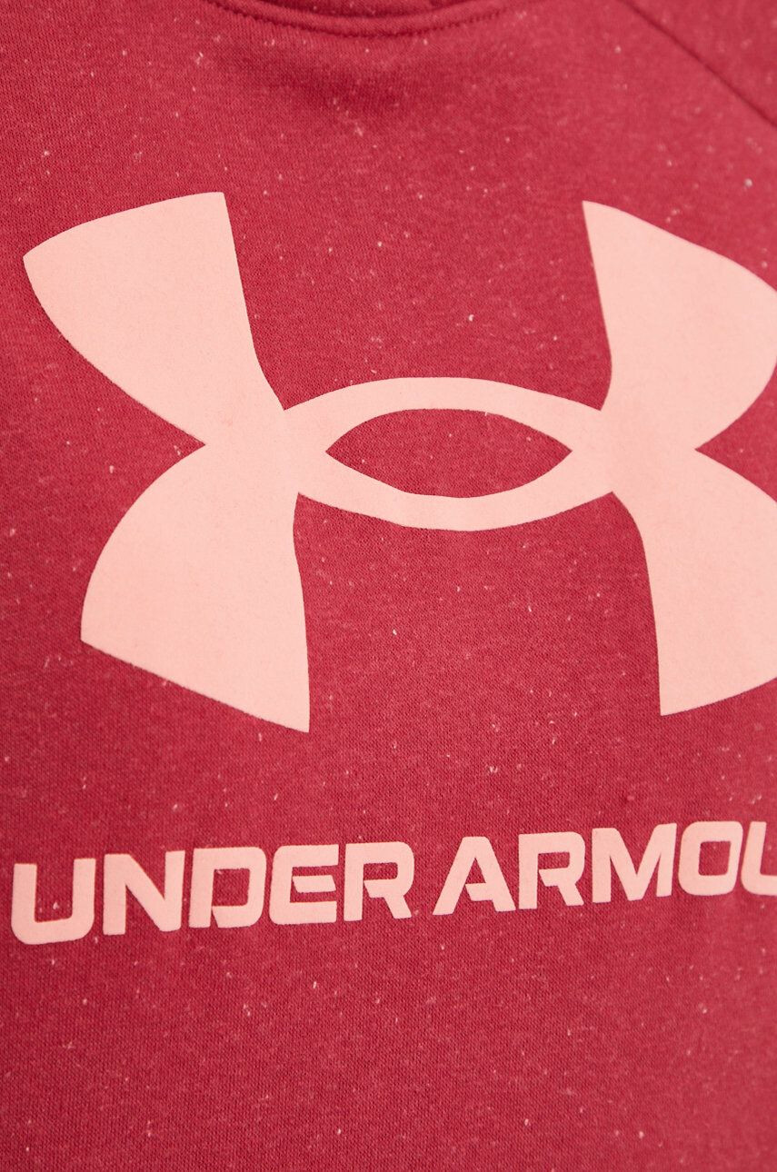 Under Armour Суичър 1356318 дамски в червено с принт - Pepit.bg