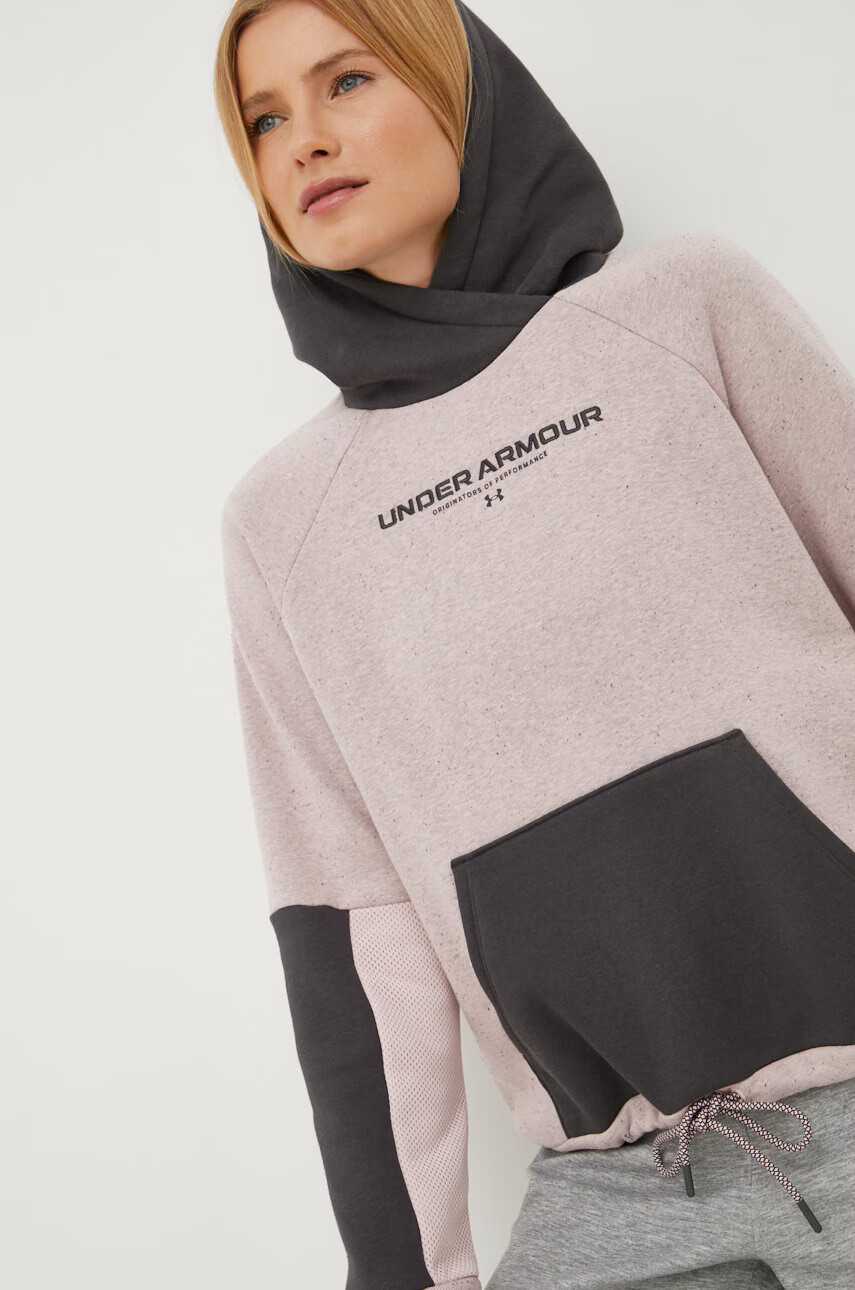 Under Armour Суичър 1369851 в розово с апликация - Pepit.bg