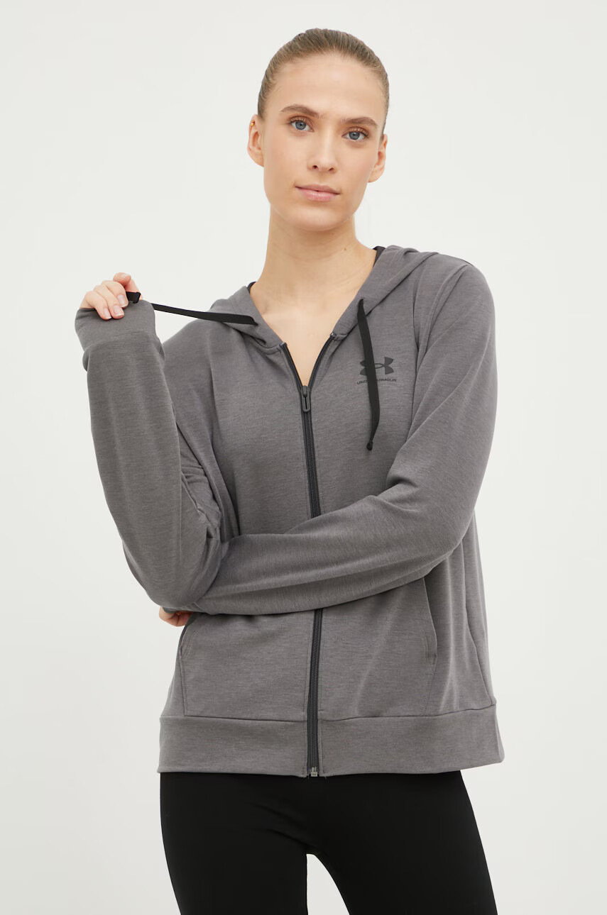 Under Armour Суичър 1369853 в сиво с принт - Pepit.bg