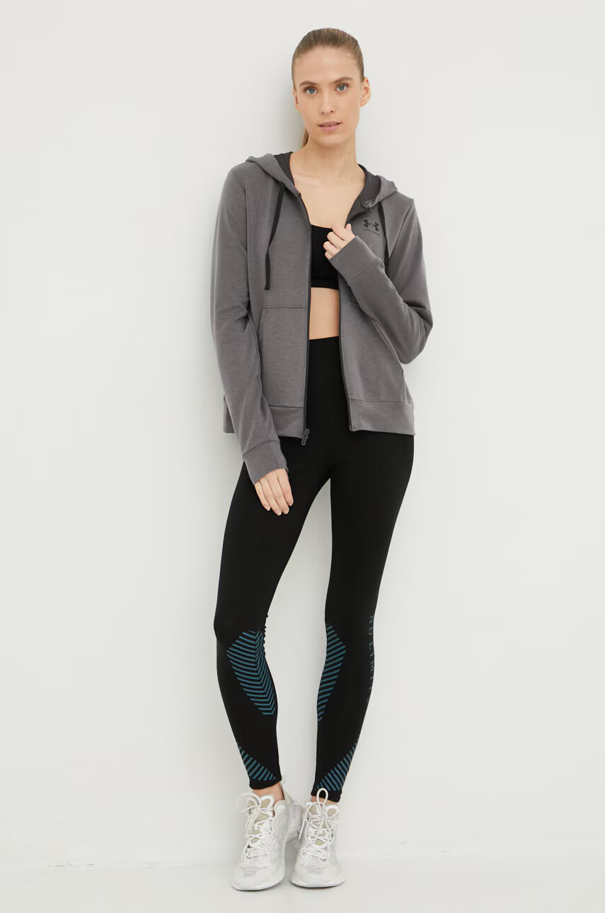 Under Armour Суичър 1369853 в сиво с принт - Pepit.bg