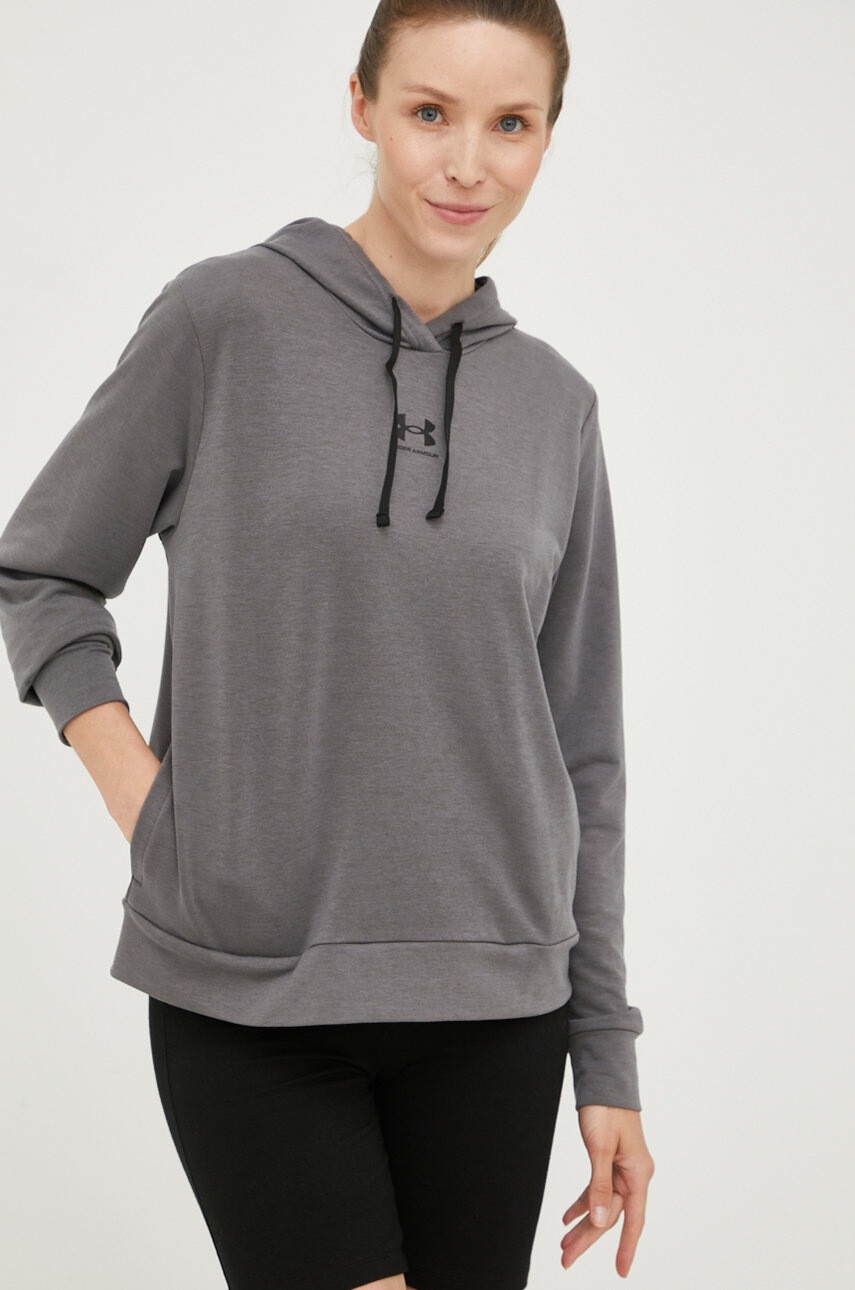 Under Armour Суичър 1369855 в сиво с принт - Pepit.bg