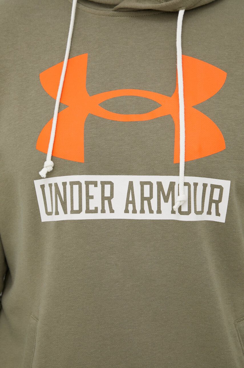 Under Armour Суичър 1370390 в зелено с принт - Pepit.bg