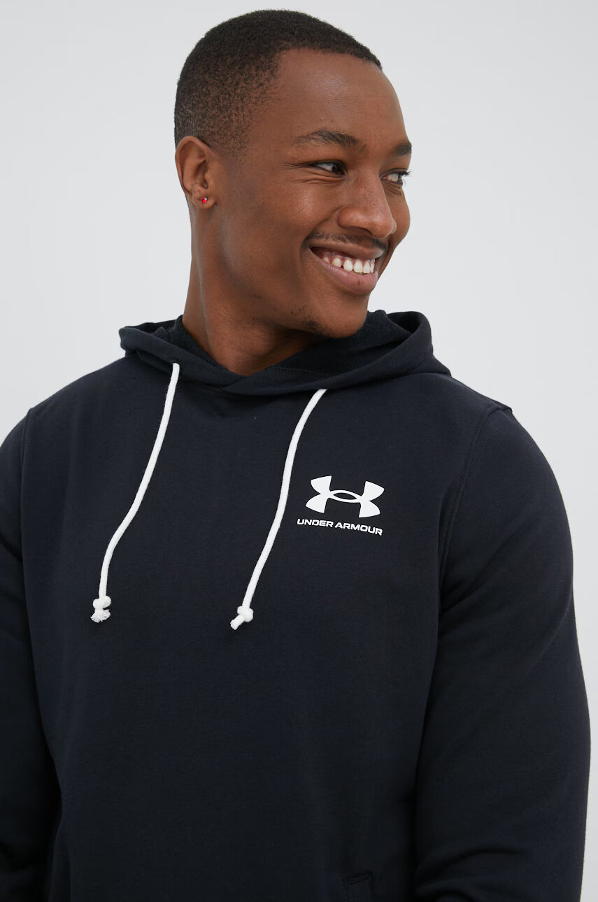 Under Armour Суичър 1370401 в черно с принт - Pepit.bg