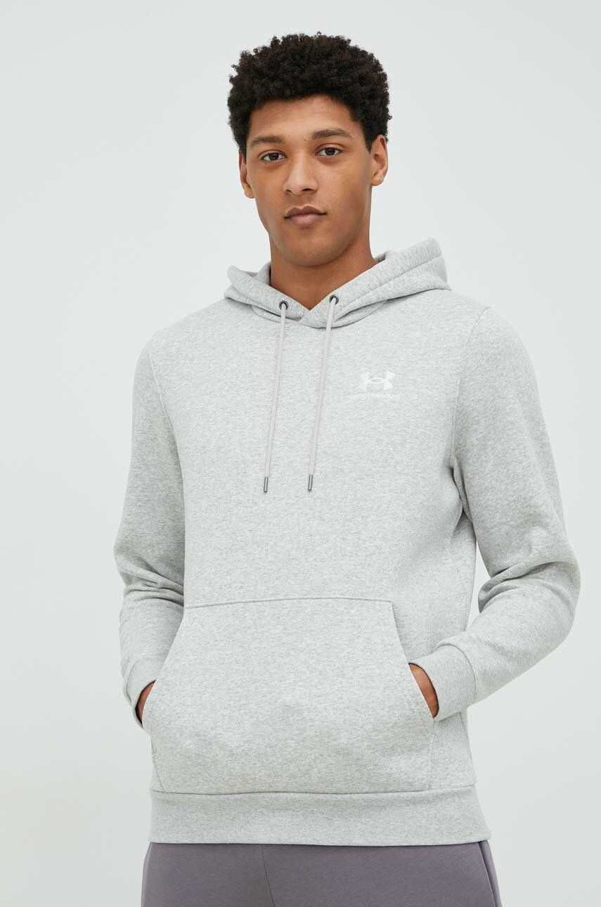 Under Armour Суичър в сиво с качулка с апликация - Pepit.bg