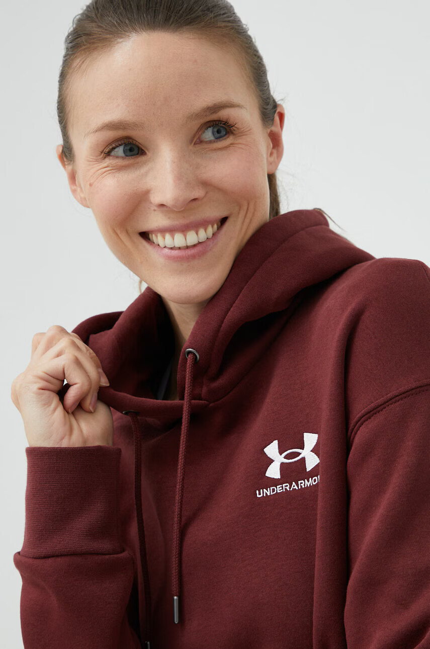 Under Armour Суичър в бордо с изчистен дизайн - Pepit.bg