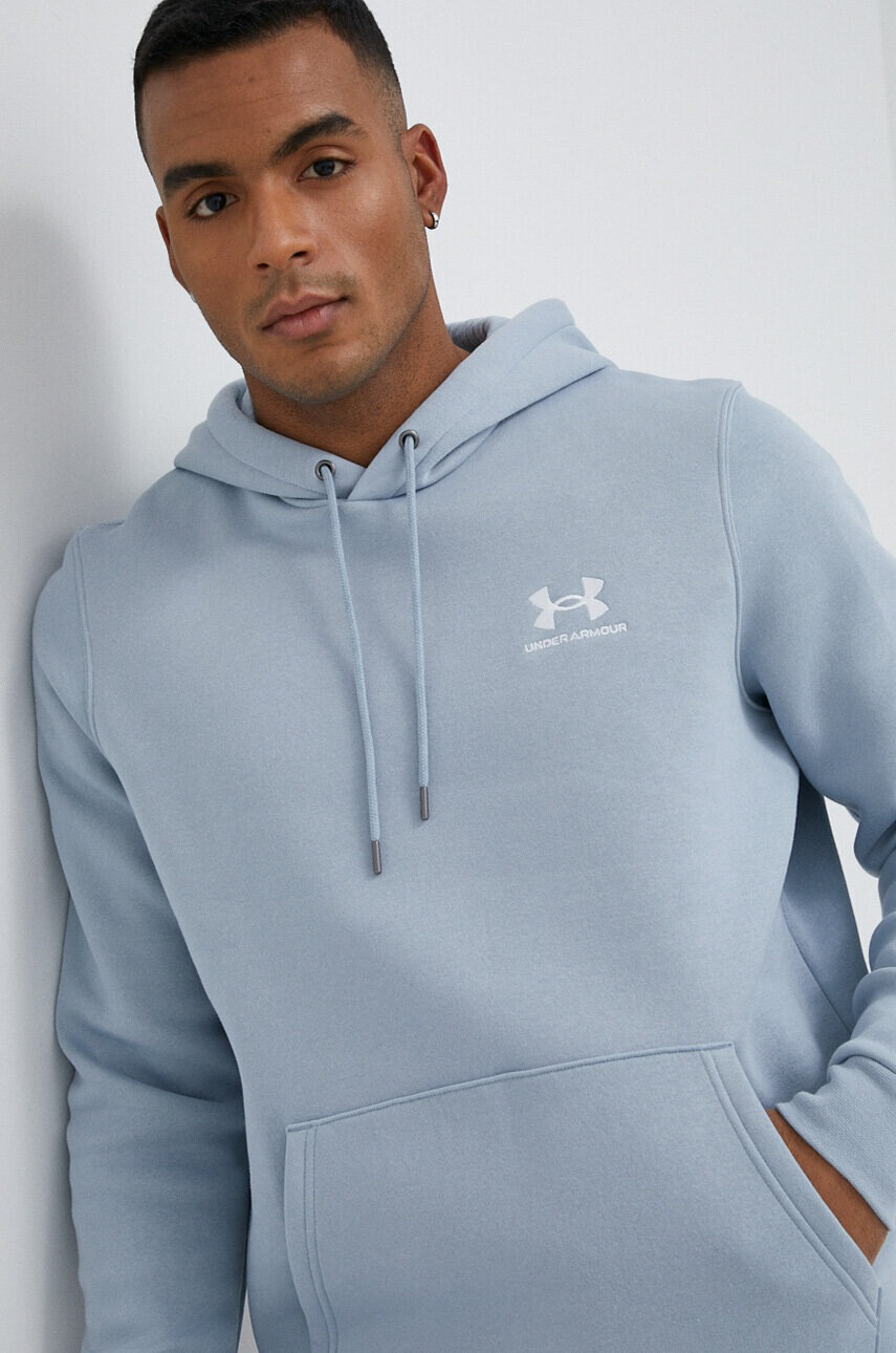 Under Armour Суичър в черно с качулка с принт - Pepit.bg