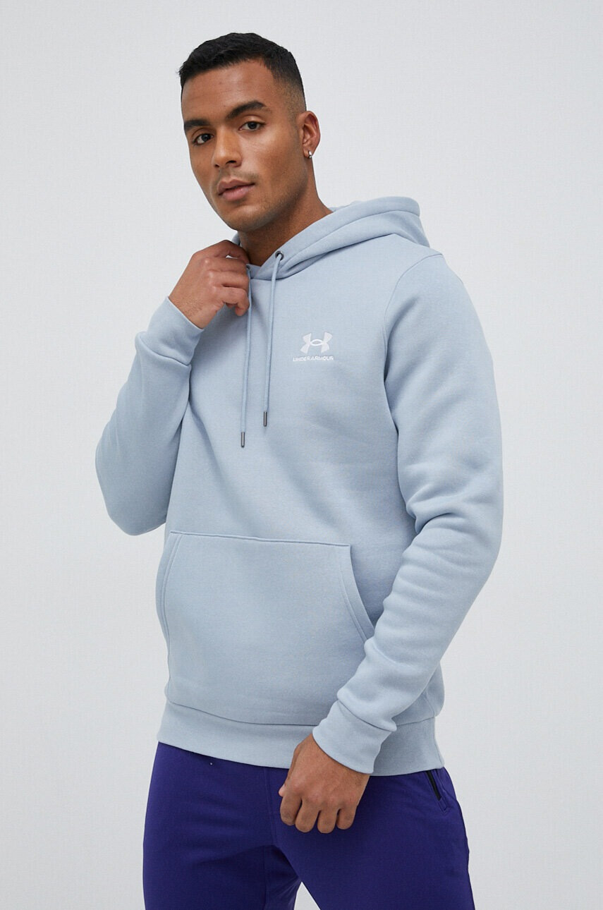 Under Armour Суичър в черно с качулка с принт - Pepit.bg