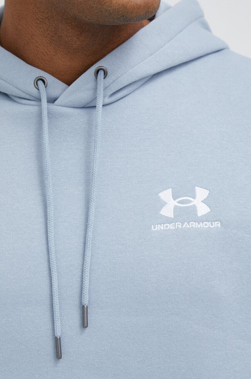 Under Armour Суичър в черно с качулка с принт - Pepit.bg