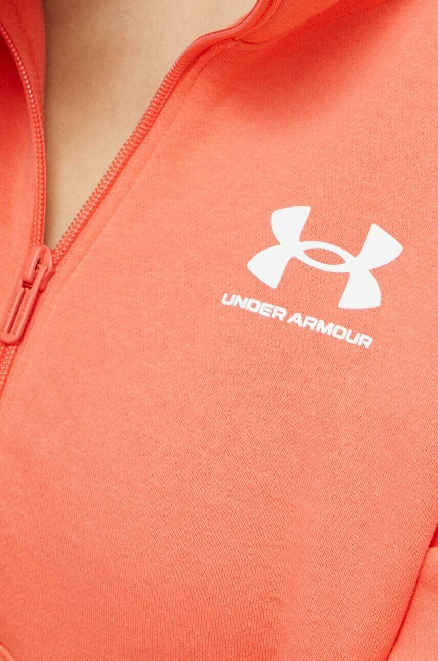 Under Armour Суичър в оранжево с принт - Pepit.bg