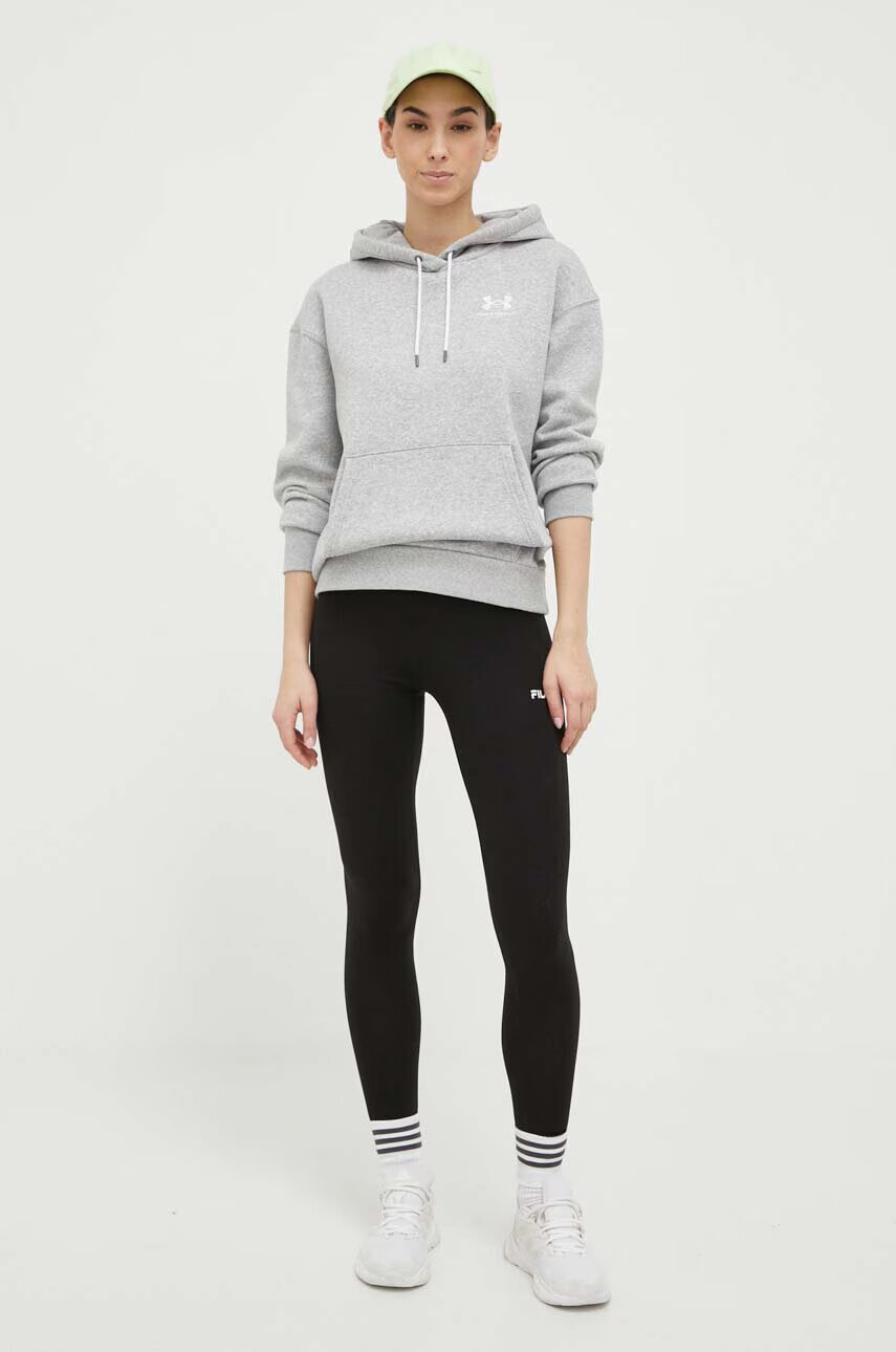 Under Armour Суичър в сиво с качулка с изчистен дизайн - Pepit.bg