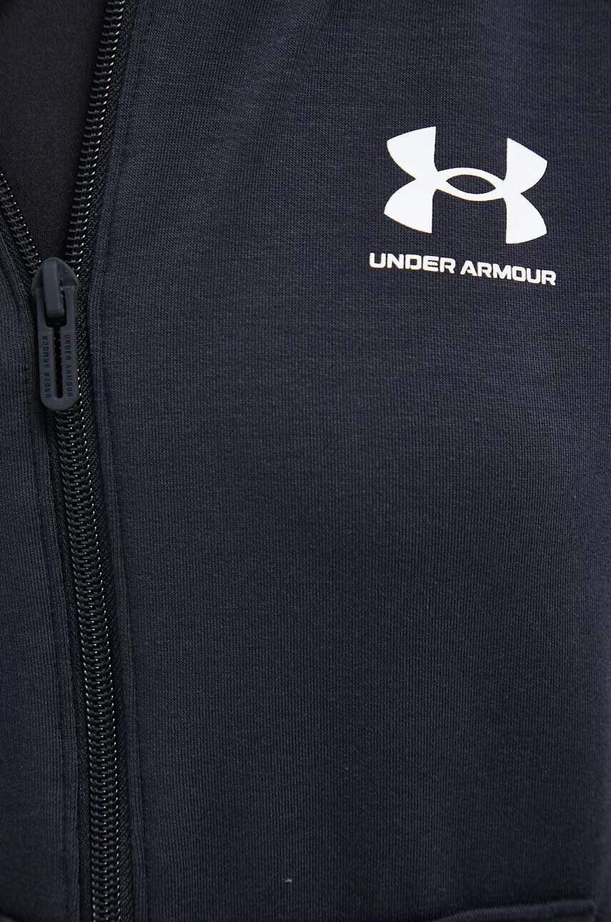 Under Armour Суичър в черно с качулка с принт - Pepit.bg