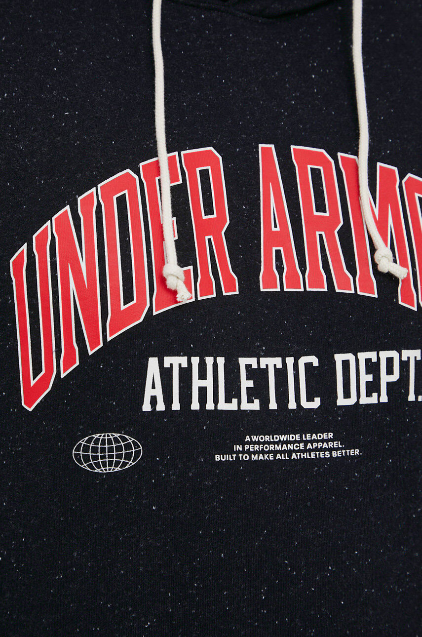Under Armour Суичър 1370354 мъжка в черно с принт - Pepit.bg