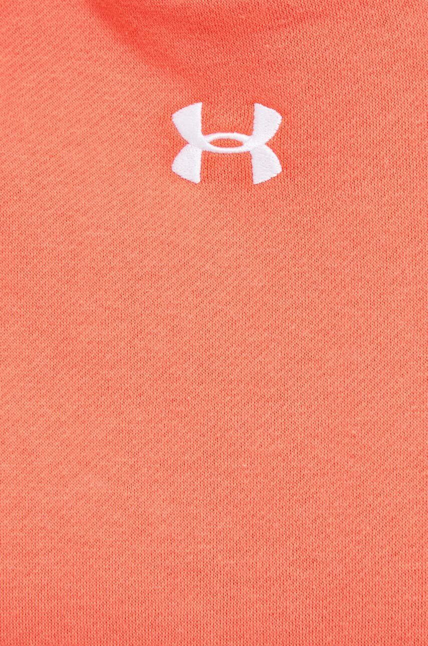 Under Armour Суичър в оранжево с качулка с изчистен дизайн - Pepit.bg