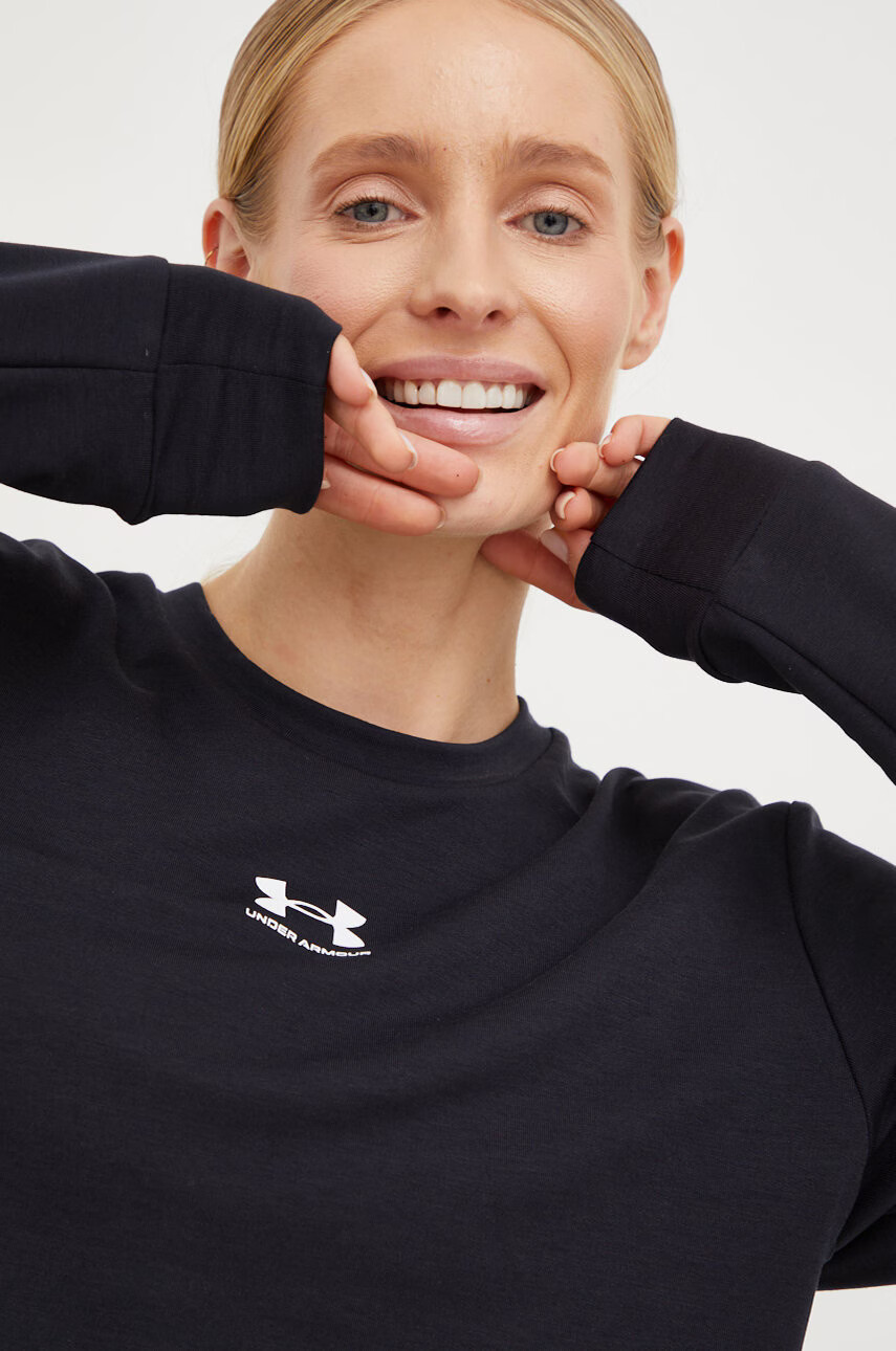 Under Armour Суичър за трениране Rival в черно с изчистен дизайн - Pepit.bg
