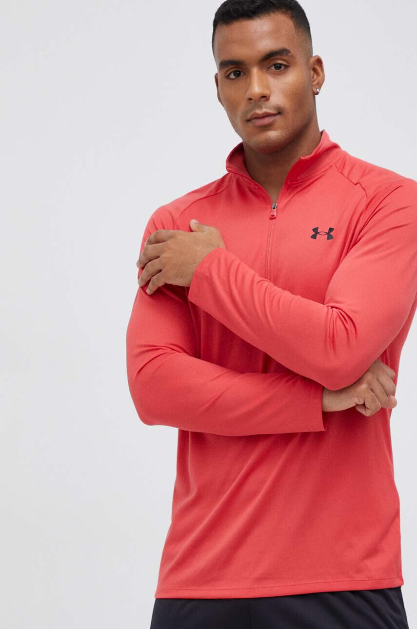 Under Armour Суичър за трениране Tech 2.0 в червен меланж - Pepit.bg