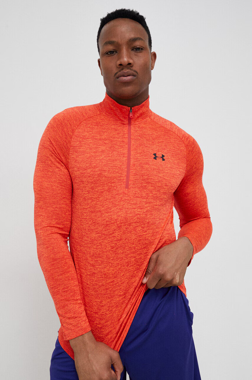 Under Armour Суичър за трениране Tech 2.0 в червен меланж - Pepit.bg