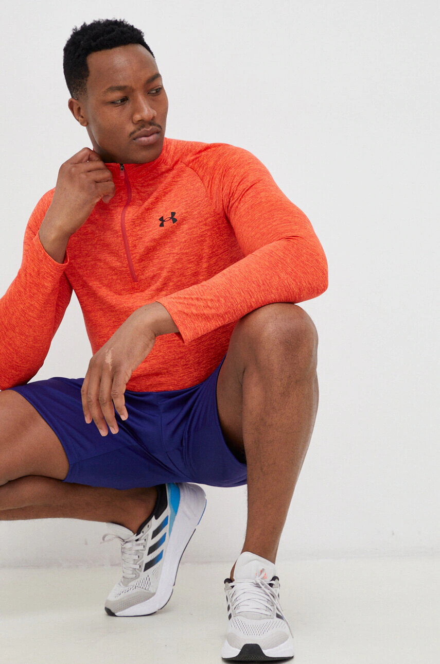 Under Armour Суичър за трениране Tech 2.0 в червен меланж - Pepit.bg