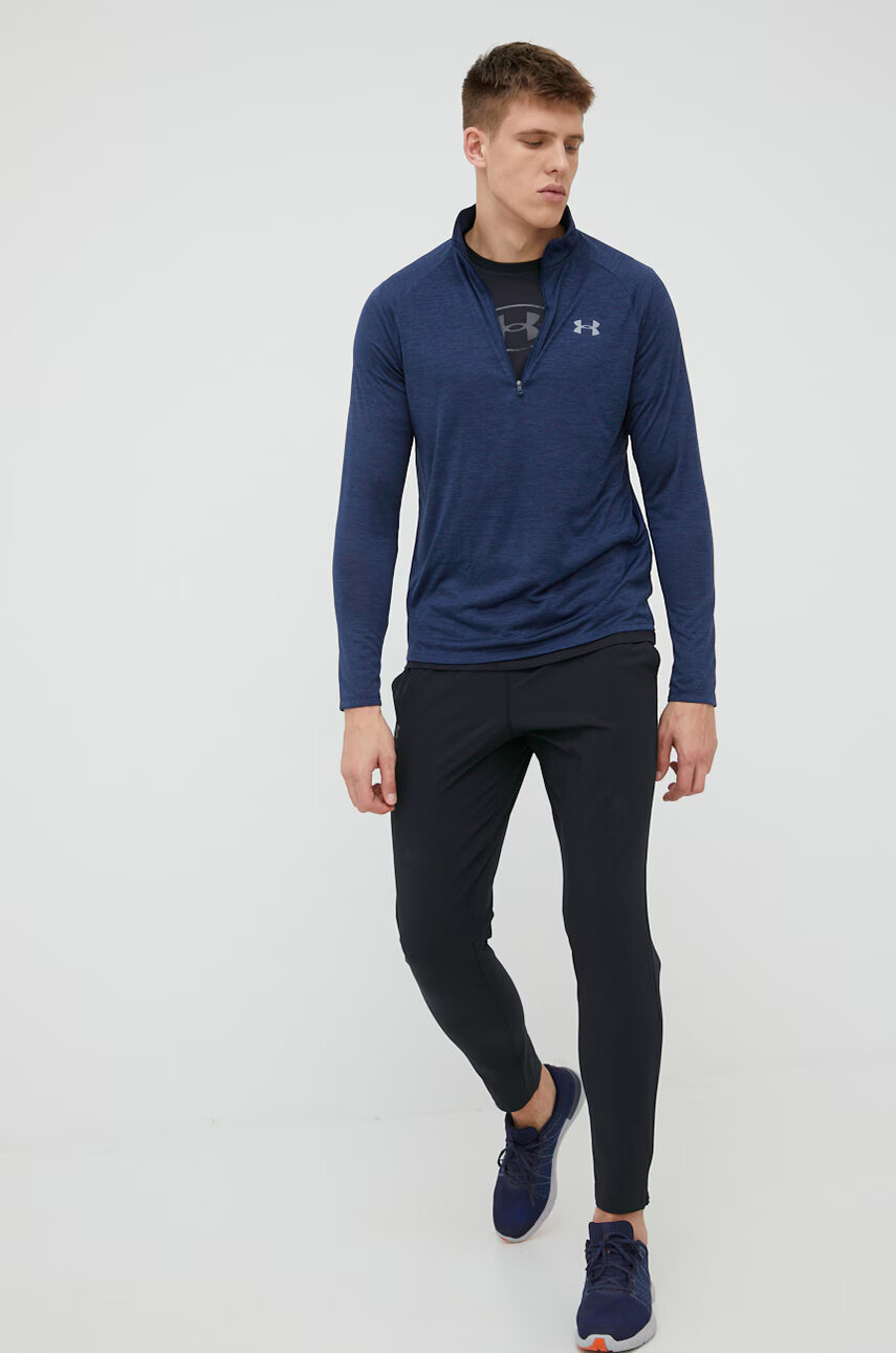 Under Armour Суичър за трениране Tech 2.0 в тъмносин меланж - Pepit.bg