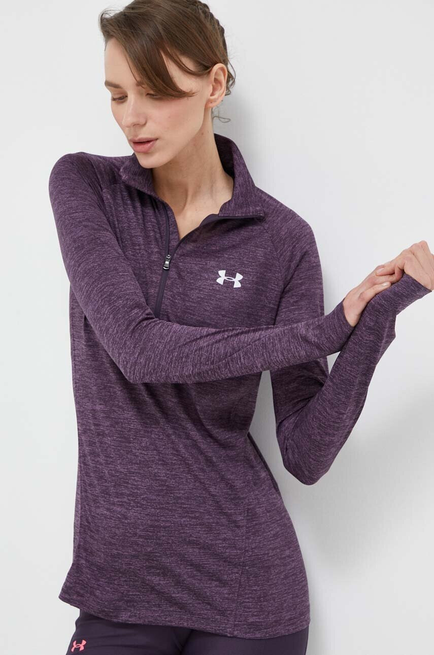 Under Armour Суичър за трениране Tech в лилав меланж - Pepit.bg