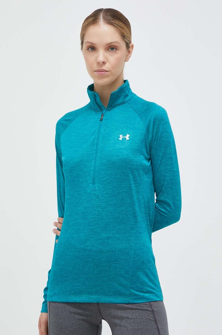 Under Armour Суичър за трениране Tech в зелен меланж - Pepit.bg